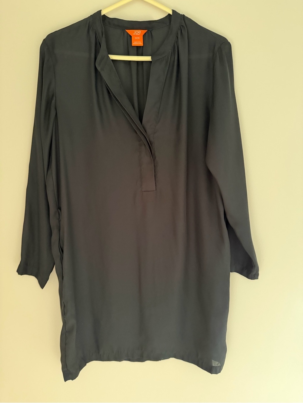 M Joe Fresh Sheer Black Long Sleeve Tunic Dress w/ pockets